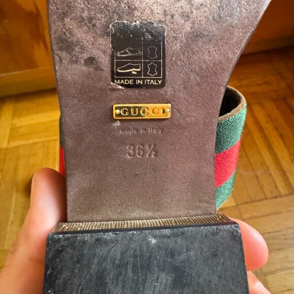 Gucci Brown Suede Double Band Querelle Sandal (Size 36.5) - Picture 10 of 14